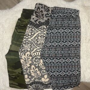 Set of 3 patterned soft leggings